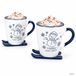 MamboCat 2er Set Happy New Year Koffiemokken met Skieën Blauw 330ml van Steengoed