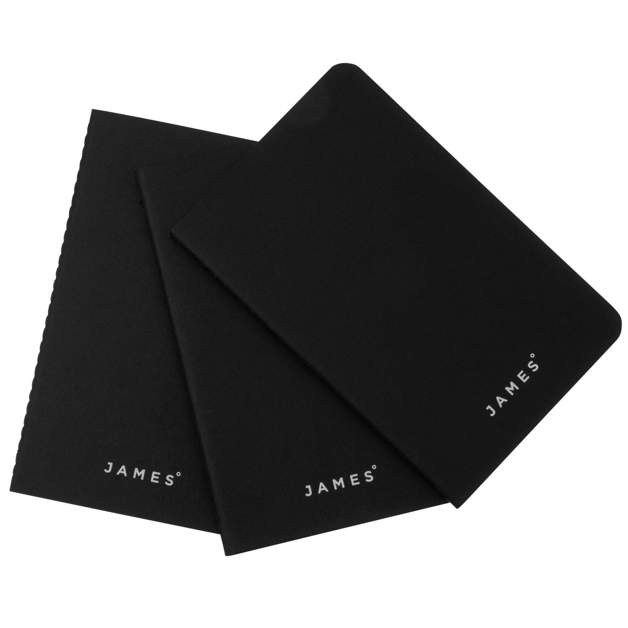 The James Brand The James Brand The Daily Notebooks CO306955-11 Matte Black, 3 Pack, notitieboekjes