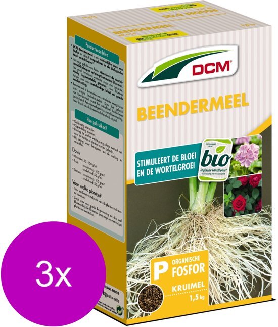 DCM Beendermeel - Moestuinmeststoffen - 3 x 1.5 kg (Kr