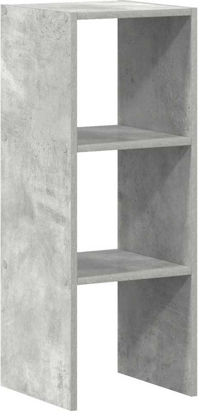 vidaXL Boekenkast - stapelbaar - 30x30x80 cm - bewerkt hout - betongrijs