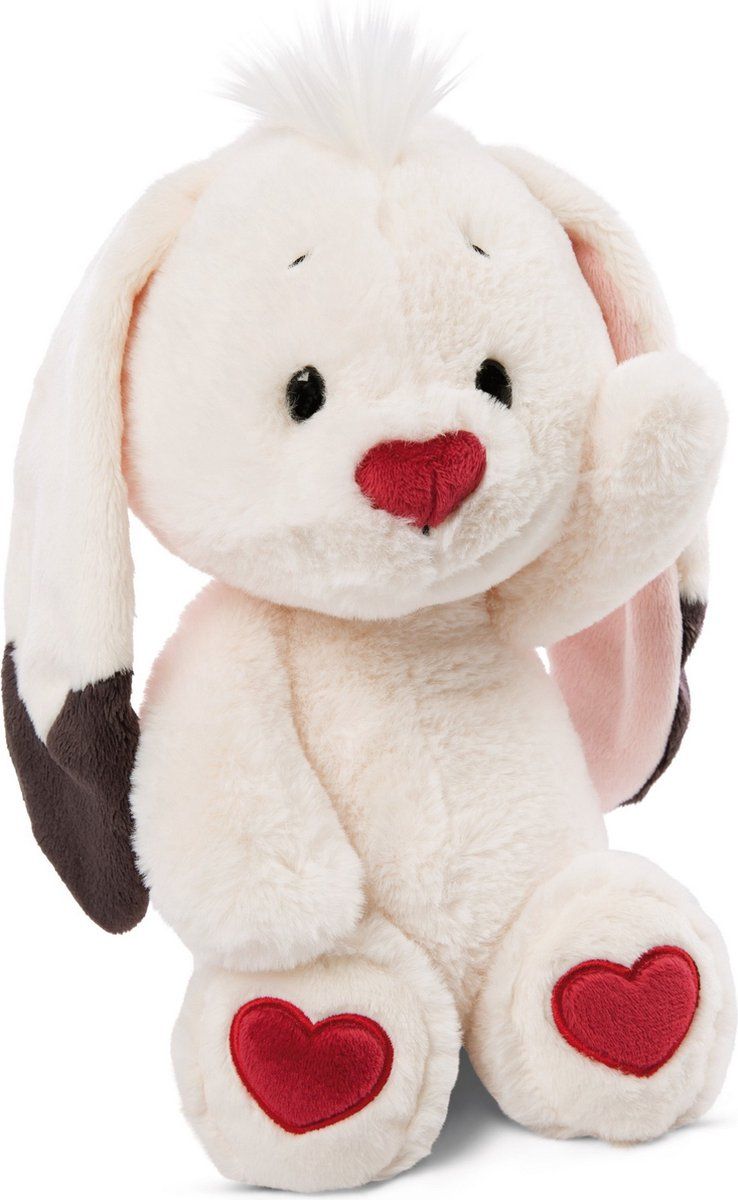 NICI Forever in My Heart Konijn 25cm - Wit - Pluche - 4012390474756