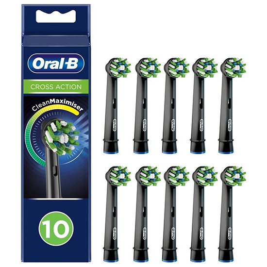 Oral-B Cross Action Black 10 stuks - CleanMaximiser opzetborstels