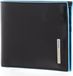 Piquadro Blue Square Men's Wallet with Removable Document Facility RFID Nero