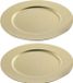 Othmar Decorations Bv 12x Assiettes de présentation dorées pailletées 33 cm rond