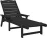vidaXL Ligstoel Zwart Polyetheen 2 stuks