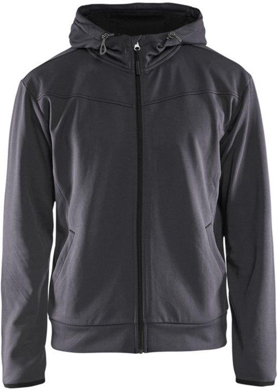 Blåkläder Hoodie met rits 3363-2526 Medium Grijs/Zwart - Maat XS