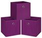 Boîtes de rangement pliables - Set de 3 - 25 cm - Violet