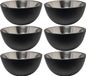 Merkloos / Sans marque Svenska Living - 6x Kommetjes/schaaltjes - Mat Zwart - RVS - Ø19 x 9.5 cm