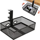 Merkloos / Sans marque 360° draaibare opbergbox voor onder het bureau met lades en etui 360° draaibare bureau-organizer Geschikt voor thuis, op kantoor en op school Zwart