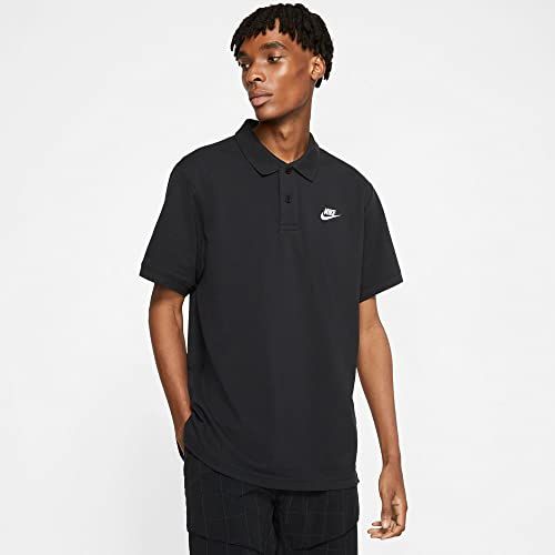 NIKE CJ4456-010 M NSW SCE POLO MATCHUP PQ Polo shirt heren zwart/(wit) 3XL
