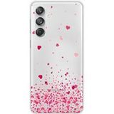 Samsung Galaxy M55 5G Confettis de coeurs rose siliconen hoesje