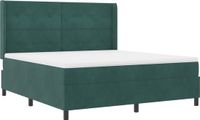 vidaXL Boxspring bed met hoofdeinde Donkergroen 180 x 200 cm Fluweel