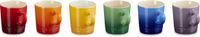 Le Creuset Aardewerk Regenboog Espresso Mokken | 100ml | 6 stuks