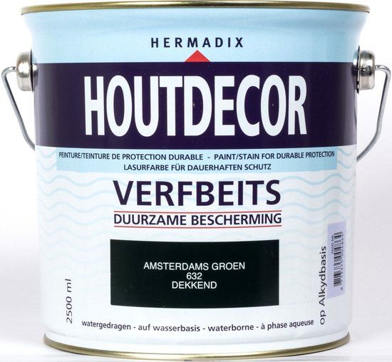 Hermadix Houtdecor Dekkende Beits - 2,5 liter - Amsterdams Groen