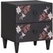 Table de chevet marron 40 x 33,5 x 46 cm bois de manguier massif