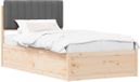 vidaXL Bedframe with Padded Headboard Dark Grey 100 x 200 cm