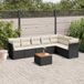 Maison Exclusive - Ensemble de jardin, 8 pièces, avec coussins, noir, en polyrotin