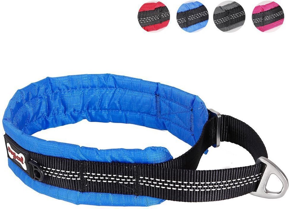 Doegly Comfortabele reflecterende halsband voor honden - SMALL - BLAUW blauw