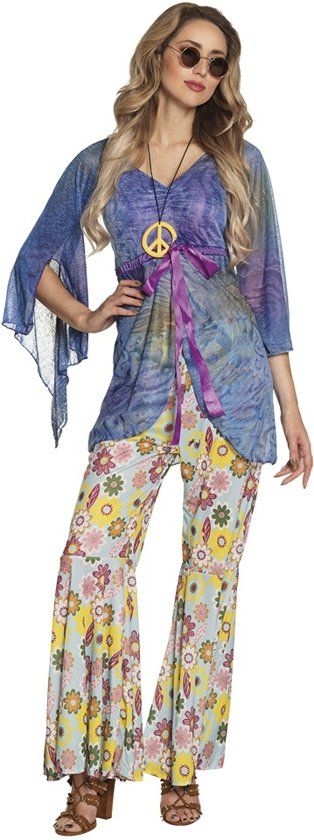 Boland Hippy Bloemenvrouw - Kostuum - Maat 40/42