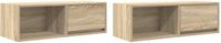 vidaXL TV-meubel Sonoma eiken 80x31x25,5 cm bewerkt hout