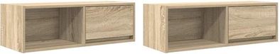 vidaXL meuble TV chêne Sonoma 80x31x25,5 cm bois transformé