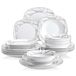 VEWEET Porzellan servies 'Serena', 24-delig servies, inclusief schalen, dessertborden, dinerborden, soepborden, compleet servies voor 6 personen
