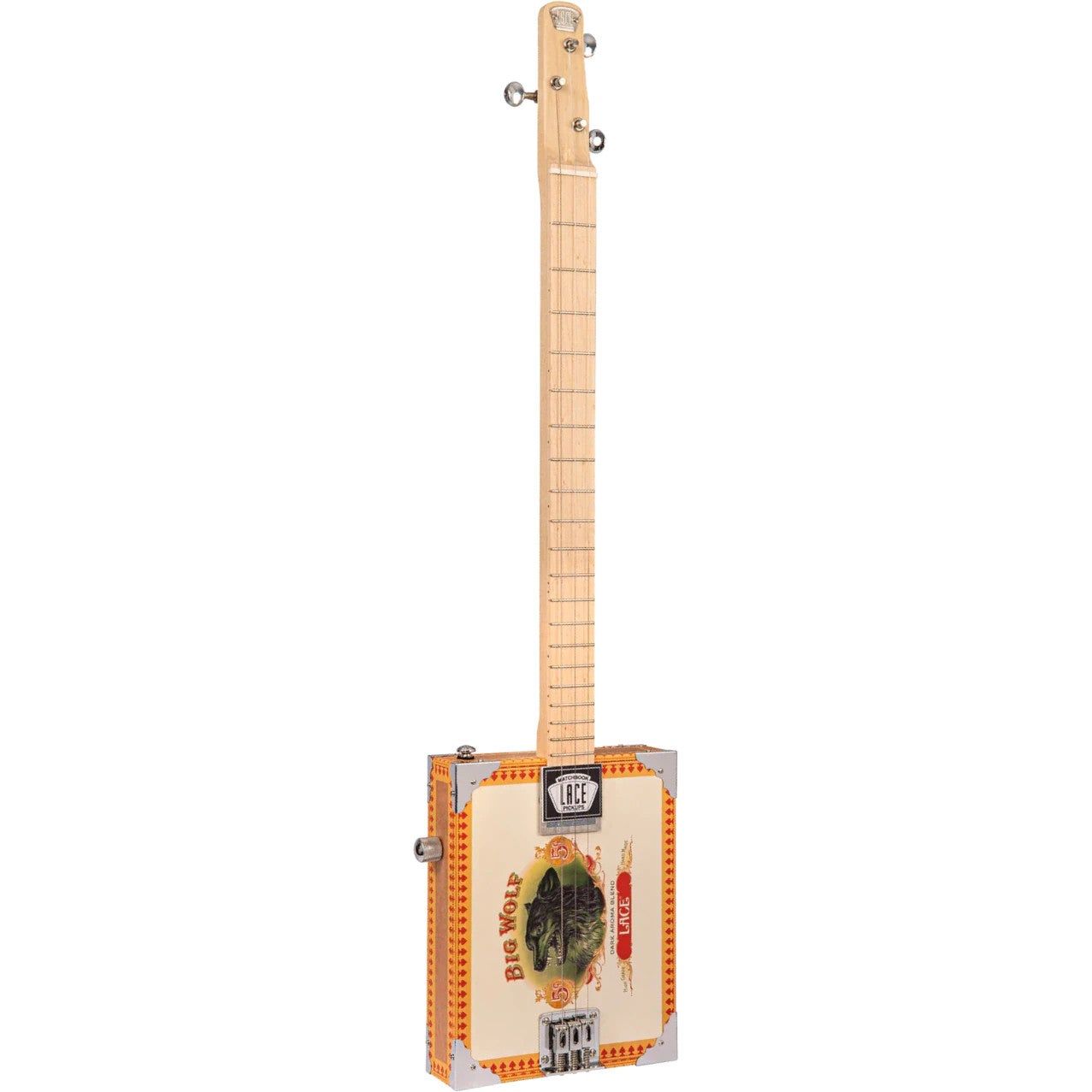 Lace Cigar Box Guitar Big Wolf 3-string Electric Guitar