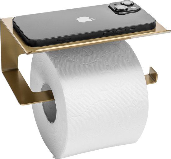 XIVADA WC Rolhouder met Plankje - Goud