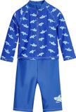 Playshoes UV-zwempak voor jongens - longsleeve - Haaien - Blauw - maat 86-92cm