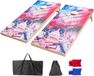 VEVOR Cornhole Set, 1,2 x 2 ft Corn Hole Game Boards, Massief Houten Draagbare Gooi Board, Binnen en Buiten Cornhole Play voor Volwassenen, Inclusief 8 Bean Bags en Draagtas, voor tuin, achtertuin