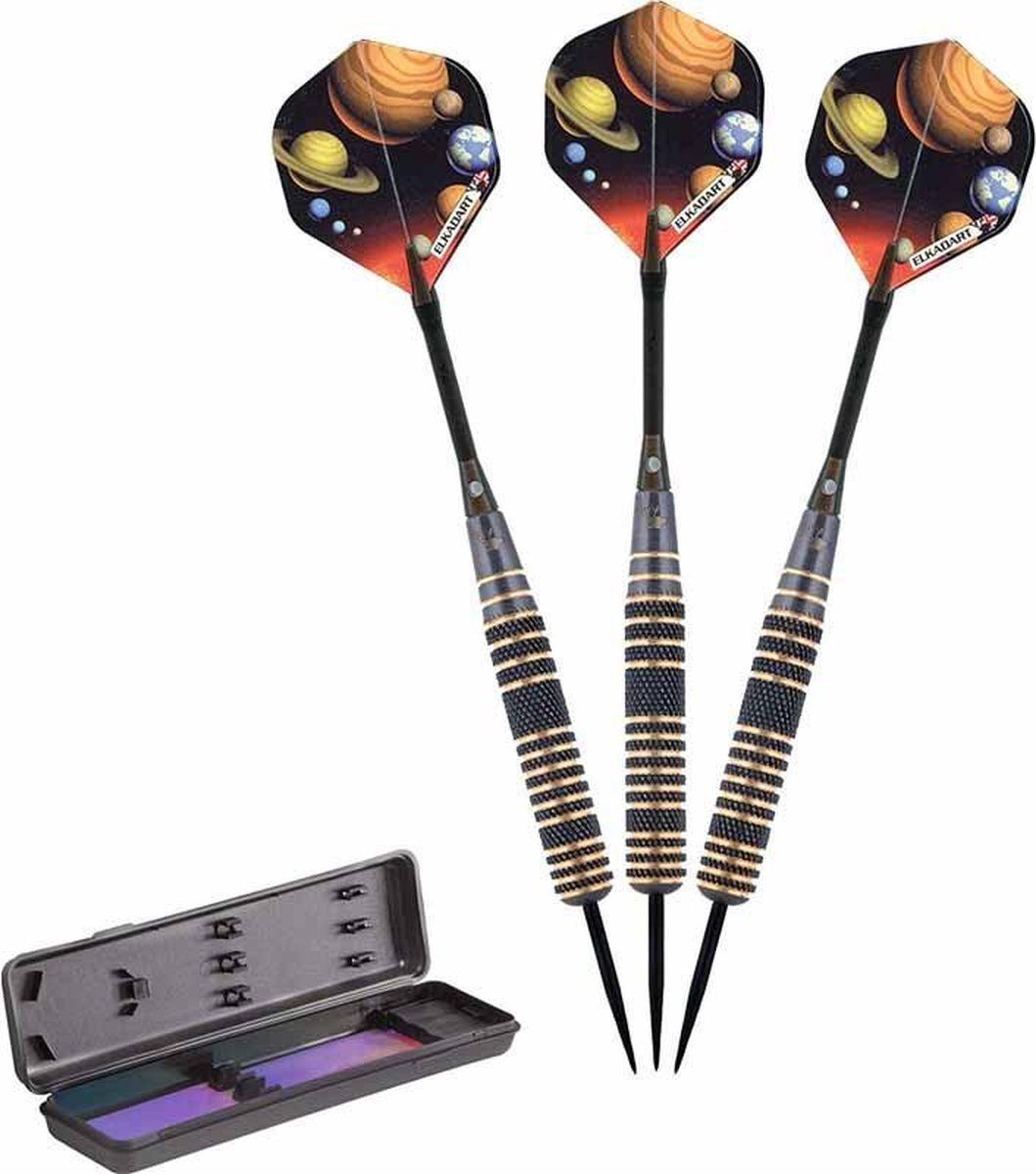 ABC Darts Dartpijlen Brass Supergrip Orbital Space 24 gram - Zwart - Metaal - 2021