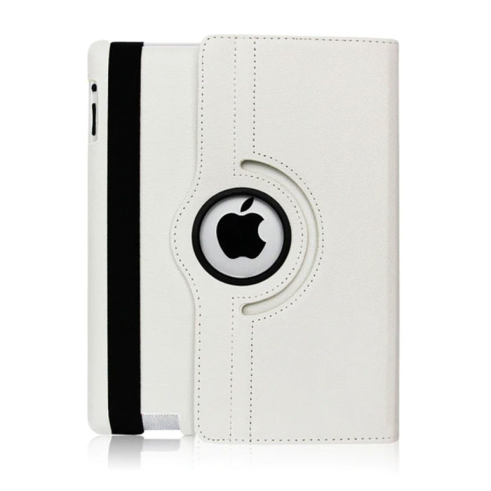 Stuff Certified Leren Vouwbare Cover voor iPad 3 - Multifunctioneel Hoesje Case Wit