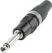 Hicon HI-J63MP-B Jackplug 6.35 mm Stekker, droit Nombre de pôles : 2 Mono Noir 1 pièce(s)