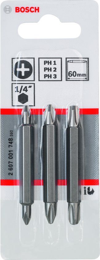 Bosch DUBBELBITSETXH-TORS/PH1-3 - 3 stuks