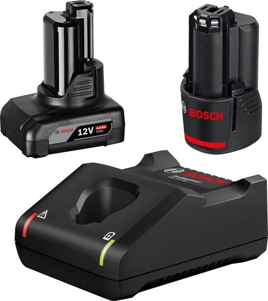 Bosch 12V Accu Set - 2.0Ah + 4.0Ah + Oplader