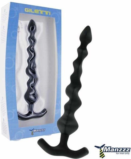 ManzzzToys Giletti Buttplug - Zwart - Siliconen - 3.5cm diameter