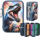 Depesche Dino World trousse 3 compartiments Bleu