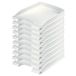 Leitz Brievenbak plat A4, 10-pack, ideaal voor het opbergen en organiseren van A4-documenten, stapelbaar, wit, Plus serie, 52370001
