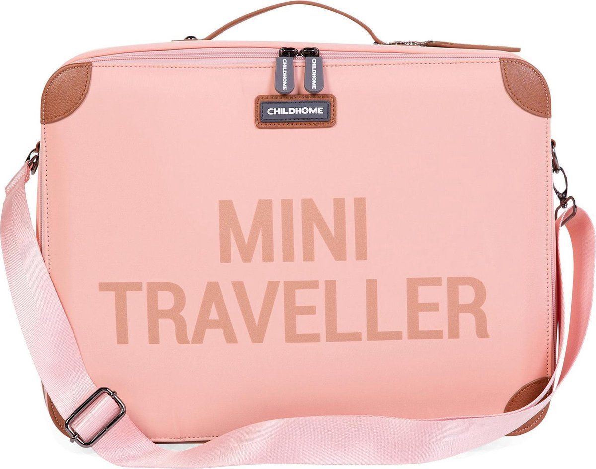 Childhome Mini Traveller Kinderkoffer - Roze/Koper
