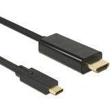 Allteq ALTQ-USBC-HDMI-B-1 video kabel adapter 1 m USB Type-C HDMI Type A Zwart