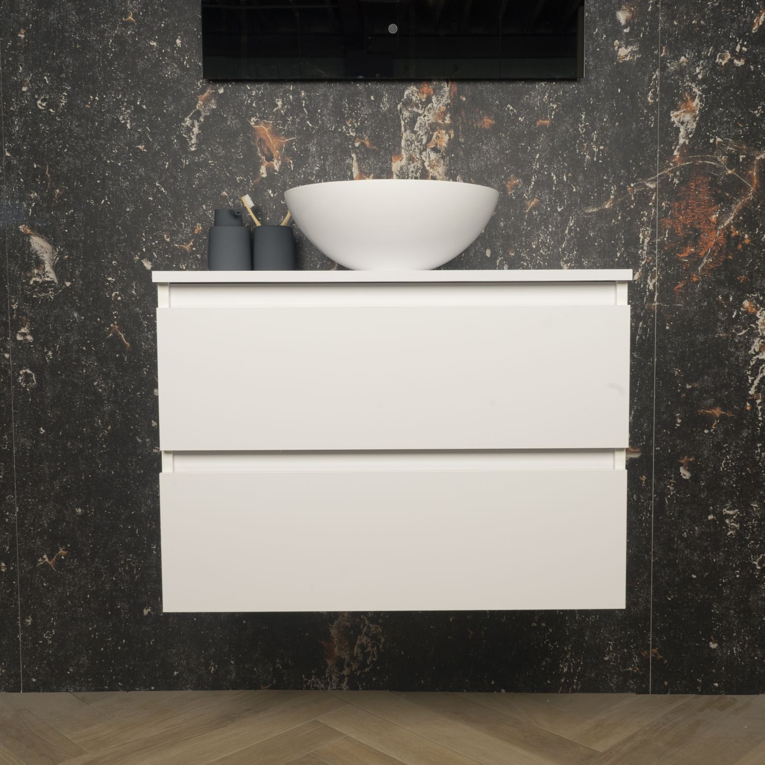 Boss & Wessing Paris Badmeubel 100 cm - Hoogglans Wit - 8719304004622