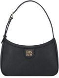 DKNY Sac épaule Carol Demi pour femme, Noir/Or, Taille unique
