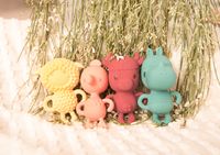 Lilliputiens 83316 Hochet Rosalie, Violet, Caoutchouc, Bois, Plastique, Peluche