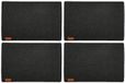 CEPEWA Diner Placemats/onderleggers voor op tafel - 6x stuks - antraciet - 30 x 45 cm - met ronde hoeken - Diner/ontbijt