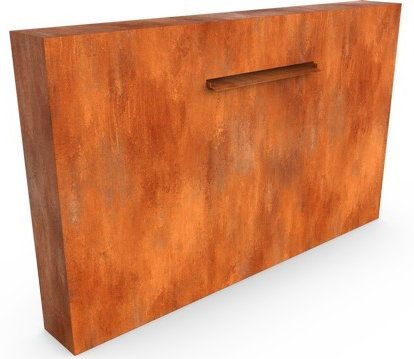 Geroba Cascadi Cortenstaal Watervalelement naast vijver 2500 x 250 x 1200 mm Geroba