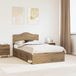Maison Exclusive Lit exclusif - Structure de lit en chêne massif artisanal, dimensions 135 x 190 cm, en bois de pin massif
