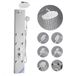 Merkloos Latios Douchepaneel - 3-in-1 Douchekolom - Regendouche - Handdouche - 6 Massagejets - 124 cm - Wandmontage - Geborsteld RVS