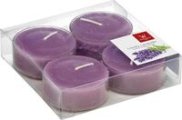 Trend Candles Maxi bougies parfumées/bougies chauffe-plat - 4x - parfum lavande - 8 heures de combustion
