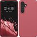 kwmobile telefoonhoesje geschikt voor Samsung Galaxy S24 FE - Hoesje met siliconen coating - Smartphone case in donkerroze