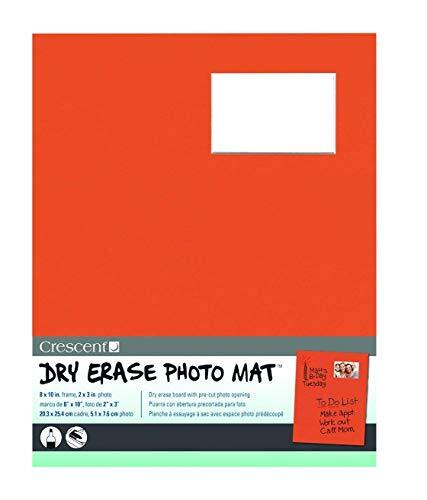 Crescent Cardboard Co Dry Erase 8 10 Mat Houdt 2 x 3-inch Photo Orange, Acryl, Multi kleuren, 0.1 x 7.9 x 10.03 cm